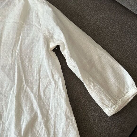 PRIMARK | Ecru | EMBROIDERED TEXTURED TOP - Picture 12 of 13